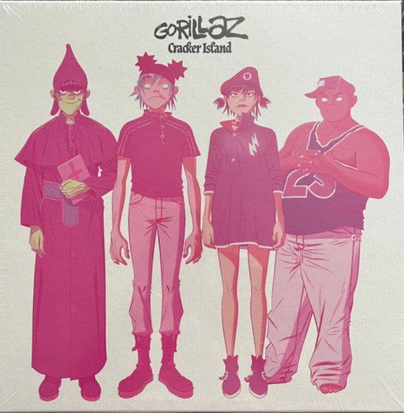 Image of Front Cover of LP - VG+/VG+ - GORILLAZ, Cracker Island (Parlophone; 5054197174865, Worldwide 2023, Box Set, Poster, Sticker Set, Peach Pink vinyl LP, 7", CD, art prints.), ,  - 3326229E