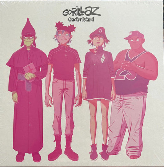 Image of Front Cover of LP - VG+/VG+ - GORILLAZ, Cracker Island (Parlophone; 5054197174865, Worldwide 2023, Box Set, Poster, Sticker Set, Peach Pink vinyl LP, 7", CD, art prints.), ,  - 3326229E