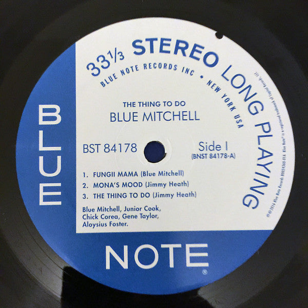 Image of Label Cover of LP - VG+/VG+ - BLUE MITCHELL, The Thing To Do (Blue Note; ST-84178, US 2016 Reissue, Company Inner), ,  - 3326232E