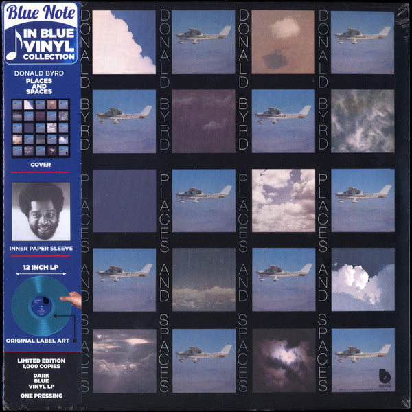 Image of Front Cover of LP - EX/EX - DONALD BYRD, Places And Spaces (Blue Note; BN-LA549-G, Europe 2020 Reissue, Inner, Blue Vinyl, With Obi, Ltd to 1600), Opened Instore, Still In Shrinkwrap,  - 3346226S