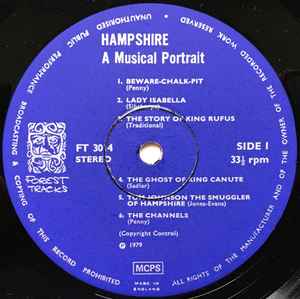 Image of Label Cover of LP - VG/VG - VARIOUS, Hampshire - A Musical Portrait (Forest Tracks; FT 3014, UK 1979, Laminated Front Sleeve), Strong VG,  - 3316471C