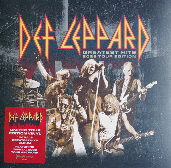 Image of Front Cover of LP - EX/EX - DEF LEPPARD, Greatest Hits [2026 Tour Edition] (Mercury; 5743522, UK & Europe 2026, Red Marble Vinyl, Alternative Artwork), Opened Instore, Still In Stickered Shrinkwrap,  - 3346233S