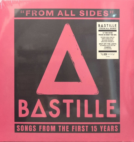 Image of Front Cover of LP - VG+/VG+ - BASTILLE, From All Sides: Songs From The First 15 Years (EMI; 7879446, UK 2025, Inner, Pink Vinyl), Still In Opened Shrinkwrap With Hype Sticker,  - 3346238S