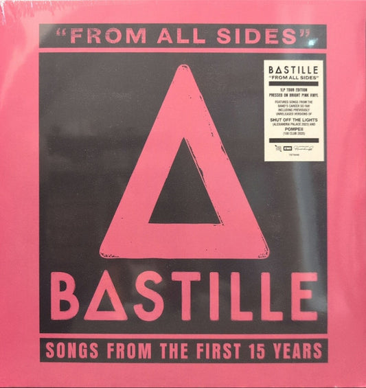 Image of Front Cover of LP - VG+/VG+ - BASTILLE, From All Sides: Songs From The First 15 Years (EMI; 7879446, UK 2025, Inner, Pink Vinyl), Still In Opened Shrinkwrap With Hype Sticker,  - 3346238S