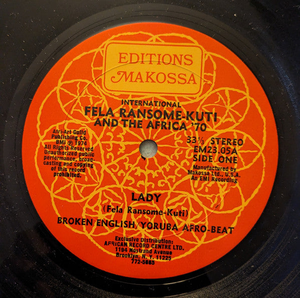 Image of Front Cover of LP - /VG - FELA AND THE AFRICA 70, Shakara (Editions Makossa; EM 23.05, US 1974, No Sleeve), ,  - 3346275S