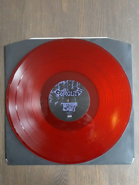Image of Label Cover of LP - VG+/VG+ - GORGUTS, The Erosion Of Sanity (Listenable Records; POSH338, France 2021 Reissue, Insert & Black Inner, Red Vinyl, Limited to 500 Copies), Still in hype stickered shrinkwrap. Corner bump.,  - 3326293E