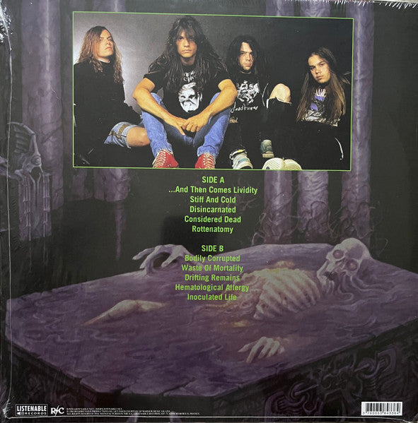 Image of Back Cover of LP - VG+/VG+ - GORGUTS, Considered Dead (Listenable Records; POSH336, France 2021 Reissue, Insert & Black Inner, Yellow Vinyl, Limited to 500 Copies.), Still in hype stickered shrinkwrap.,  - 3326294E