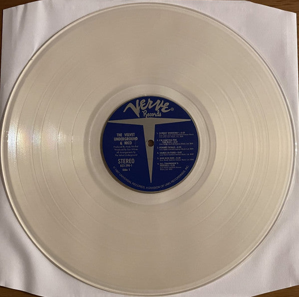 Image of Label Cover of LP - VG+/VG+ - THE VELVET UNDERGROUND & NICO, The Velvet Underground & Nico (Verve Records; 823 290-1, USA & Europe 2023 Reissue, Gatefold, 180g Clear Vinyl, Peelable Banana), ,  - 3226385E