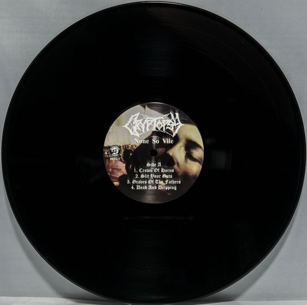 Image of Label Cover of LP - VG+/VG+ - CRYPTOPSY, None So Vile (Hammerheart Records; HHR 2016-12, Netherlands 2022 Reissue, Insert, Poster), In hype stickered plastic outer. Creasing.,  - 3226392E