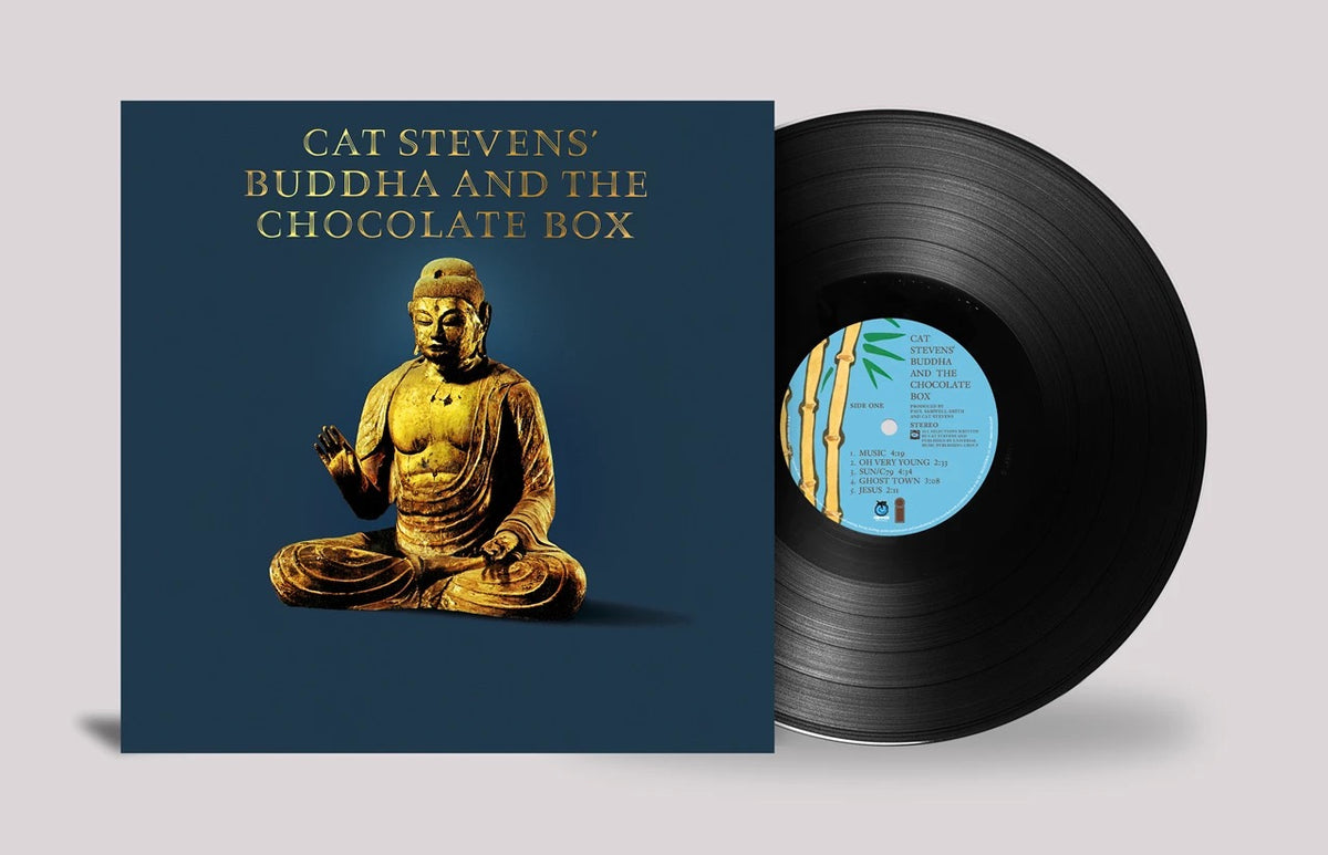 Image of Label Cover of LP - EX/EX - CAT STEVENS, Buddha and the Chocolate Box (Island; 816104, UK 2026 Reissue, Embossed Gatefold Sleeve, Inner, 180 Gram Vinyl), Opened Instore, Still In Stickered Shrinkwrap,  - 3346287S
