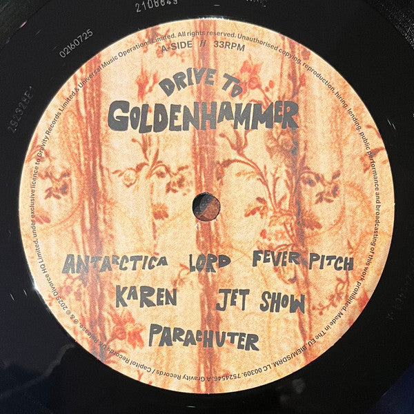 Image of Back Cover of LP - VG/VG+ - DIVORCE, Drive To Goldenhammer (Gravity Records ; 7524546, UK 2025, Gatefold, 2 Booklets & Inner), Seam split to top edge. Light marks only.,  - 3226388E