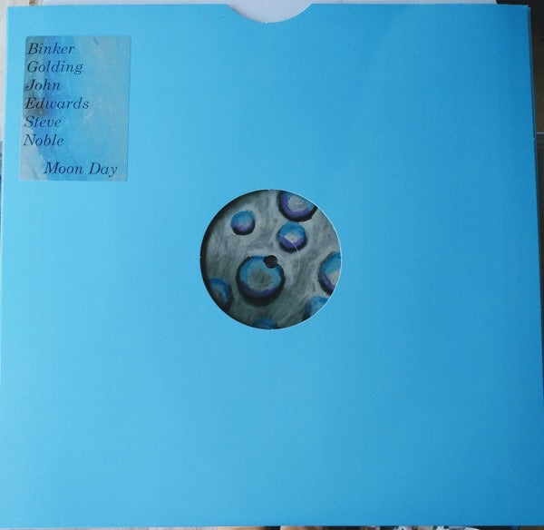 Image of Front Cover of LP - VG+/VG+ - BINKER GOLDING, JOHN EDWARDS, STEVE NOBLE, Moon Day (Byrd Out; BYR030, UK 2021, Stickered Plain Die Cut Sleeve, Numbered), Light marks only. No.52, Limited Edition of 200 hand-numbered copies on black vinyl.Recorded 25 August 2020, during a gap between the various lockdowns of 2020. - 3316624C