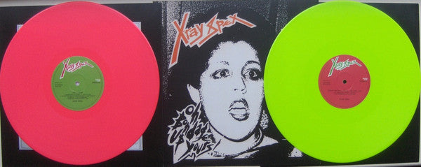 Image of Label Cover of LP - VG+/VG+ - X-RAY SPEX, I Am A Clich  (BMG; SPEXDLP01, UK 2019, RSD 2019, Pink & Green Vinyl.), Hype sticker stuck inside sleeve. Faint ring wear, creasing.,  - 3346310S