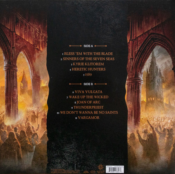 Image of Back Cover of LP - EX/EX - POWERWOLF, Wake Up The Wicked (Napalm Records ; NPR1176VINYL, Europe 2024, Gatefold, Insert, Poster), Opened Instore, Still In Shrinkwrap,  - 3326322E