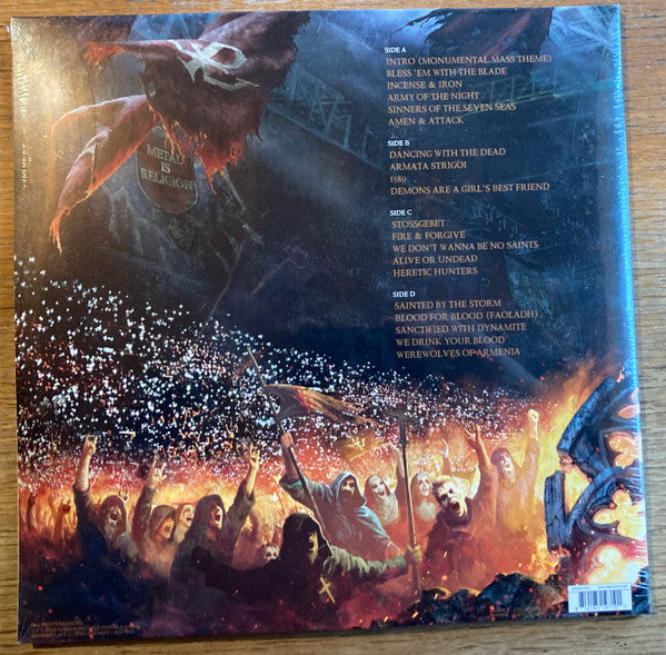 Image of Back Cover of 2xLP - EX/EX - POWERWOLF, Wildlive (Live At Olympiahalle) (Napalm Records ; NPR1365VINYL, Europe 2026, Gatefold, 2 Inners, Poster), Opened Instore, Still In Shrinkwrap,  - 3546227S