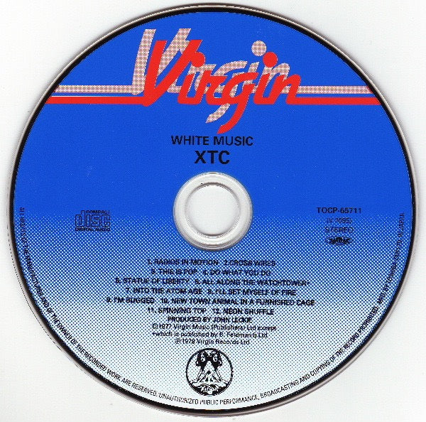 Image of Label Cover of CD - VG/VG - XTC, White Music (Virgin; TOCP-65711, Japan 2001 Reissue, Card Sleeve, Inner & Insert, NO OBI), ,  - 3316686C