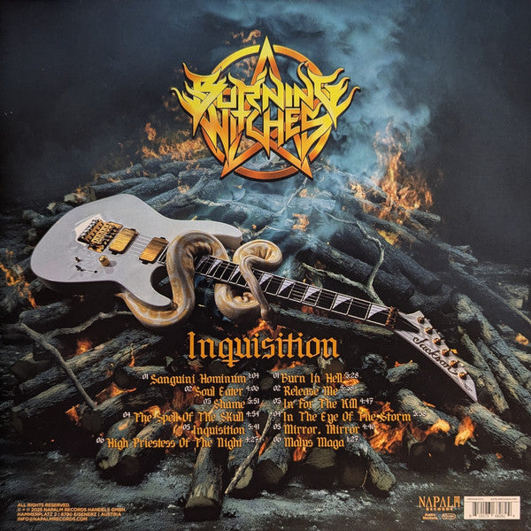 Image of Back Cover of LP - VG/EX - BURNING WITCHES, Inquisition (Napalm Records ; NPR1349VINYL, Europe 2025, Gatefold), Water Damage To Sleeve,  - 3326314E