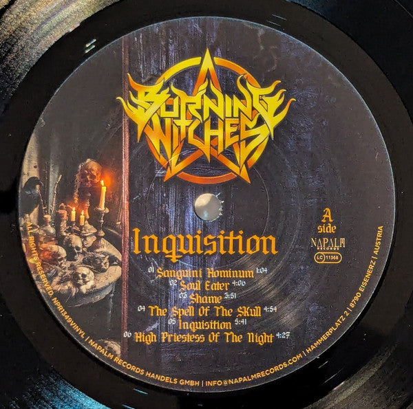 Image of Label Cover of LP - VG/EX - BURNING WITCHES, Inquisition (Napalm Records ; NPR1349VINYL, Europe 2025, Gatefold), Water Damage To Sleeve,  - 3326314E