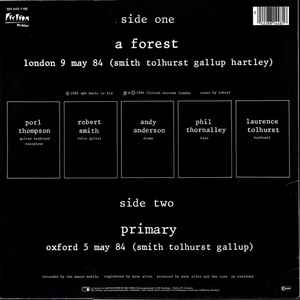Image of Back Cover of 12" - VG/VG - THE CURE, Excerpt - The Cure Live (Fiction Records; 881 448-1, Germany 1984), Strong VG - a few hairlines, edge wear, edge creses,  - 3446013S