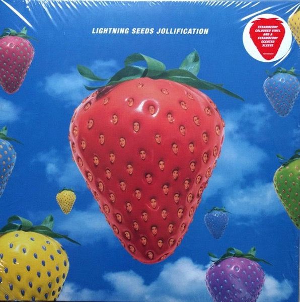 Image of Front Cover of LP - EX/VG - LIGHTNING SEEDS, Jollification (Sony Music; 19075962241, Europe 2019 Reissue, Strawberry Scented Sleeve, Inner, With 7"), Still In Opened Shrinkwrap With Hype Sticker,  - 3416012C
