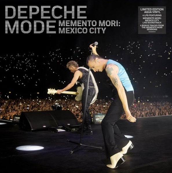 Image of Front Cover of 4xLP - VG+/VG+ - DEPECHE MODE, Memento Mori: Mexico City (Columbia; 19802990841, Europe 2025, Gatefold, 4 Inners, Aqua Blue Vinyl), Sleeve has a corner crease.,  - 3416013C