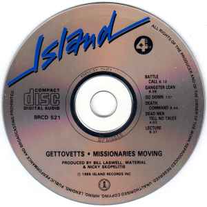 Image of Label Cover of CD - VG+/VG+ - GETTOVETTS, Missionaries Moving (4th & Broadway; BRCD 521, UK 1988, Jewel Case), ,  - 3436005E