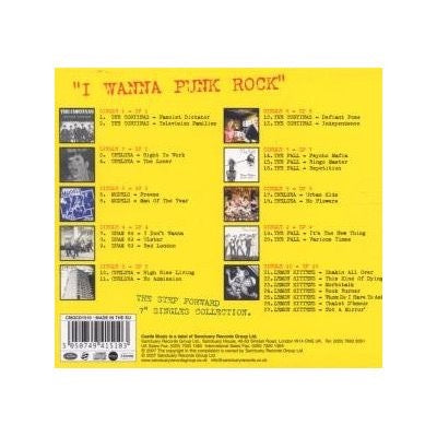 Image of Back Cover of CD - VG+/VG - VARIOUS, I Wanna Punk Rock - The Step Forward Singles Collection (Castle Music; CMQCD 1510, UK 2007, Card Slipcase with Jewel Case inside), ,  - 4316024C