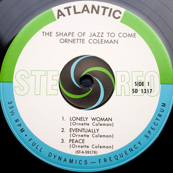 Image of Label Cover of LP - VG+/VG - ORNETTE COLEMAN, The Shape Of Jazz To Come (Rhino Vinyl; R1-1317, US 2010 Reissue), ,  - 3426042E