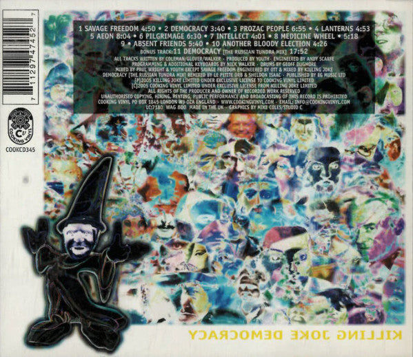 Image of Back Cover of CD - VG/VG+ - KILLING JOKE, Democracy (Cooking Vinyl; COOKCD345, UK 2005), ,  - 3456002S