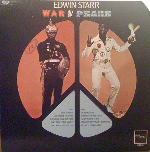 Image of Front Cover of LP - VG/VG+ - EDWIN STARR, War And Peace (Tamla Motown; GS948, Canada 1970, Inner), Light hairlines. Light creasing on sleeve. Ringwear. Cut out corner.,  - 3426022E