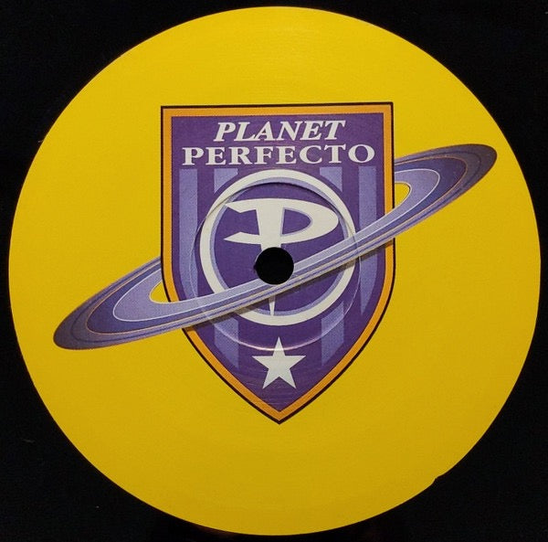 Image of Label Cover of 12" - VG/VG - PLANET PERFECTO, Bullet In The Gun 2000 (Perfecto; PERF03TX, UK 2000, Picture Sleeve), Light marks and hairlines. Sleeve has sticker mark on top right hand side and small split to spine.,  - 3416045C