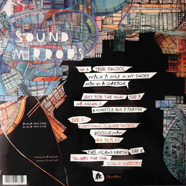Image of Back Cover of 2xLP - EX/EX - COLDCUT, Sound Mirrors (Ninja Tune; ZEN115XX, UK 2026, Green Vinyl), Opened in store. Still in shrink (opened).,  - 3426046E