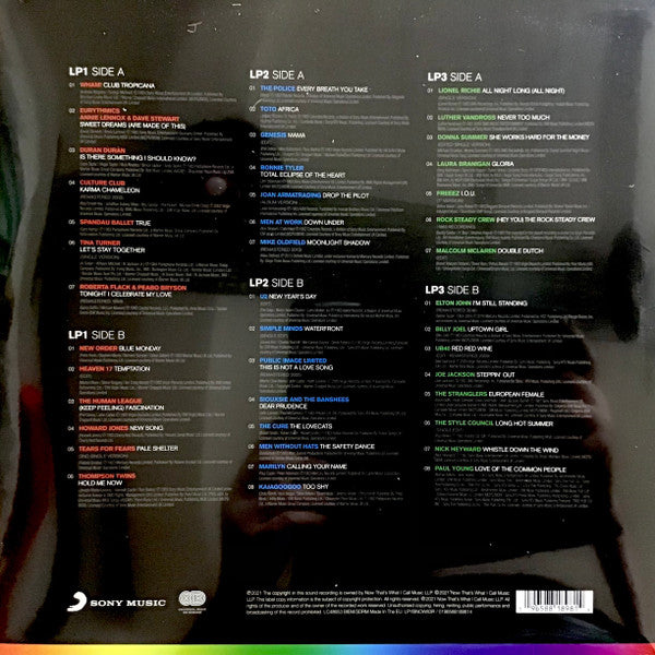 Image of Back Cover of 3xLP - VG+/VG+ - VARIOUS, Now Yearbook '83 (Sony Music; LPYBNOW83R, UK 2023 Reissue, Black Inners), Crease on sleeve.,  - 3446078S