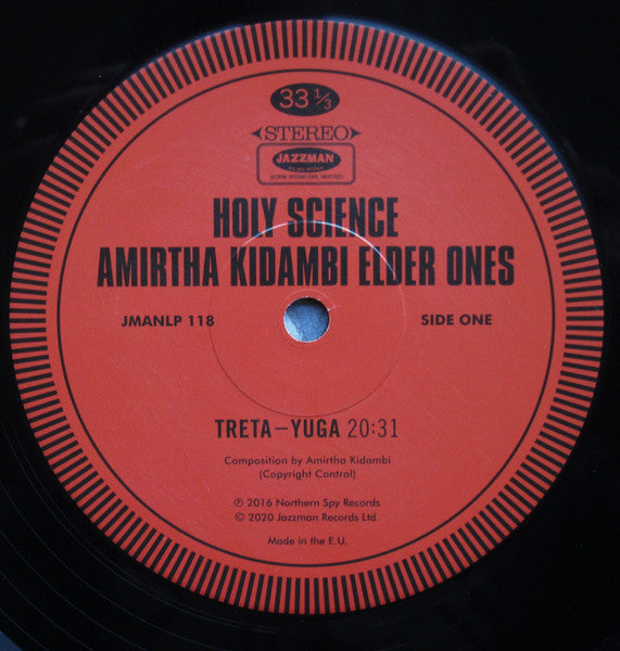 Image of Label Cover of LP - EX/EX - AMIRTHA KIDAMBI, ELDER ONES, Holy Science (Jazzman; JMANLP118, UK 2020), ,  - 3446105S