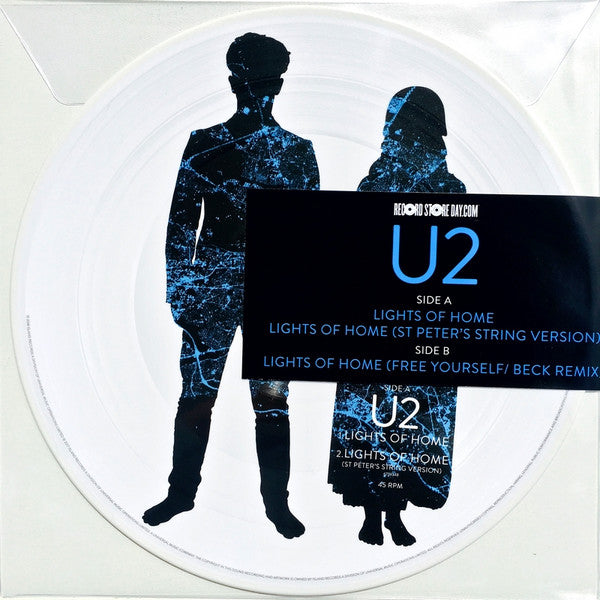 Image of Front Cover of 12" - VG+/VG+ - U2, Lights Of Home (Island Records; 6739348, Europe 2018, Clear PVC Sleeve With Wraparound Sticker , Picture Disc), ,  - 3416124C