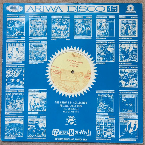 Image of Front Cover of 12" - VG/G+ - AQUIZIM / RANKING ANN, True True Loving / Concrete Slave Ship / Liberated Woman (Ariwa; ARI 1005, UK 1982, Company Sleeve), Quite a few marks, bit of crackle throughout. Clean labels. In company sleeve.,  - 3416152C