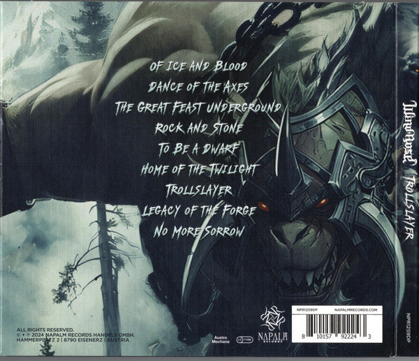 Image of Back Cover of CD - VG+/VG+ - WIND ROSE, Trollslayer (Napalm Records; NPR1259DP, USA & Europe 2024, Triple Digipak, Booklet), ,  - 3436020E