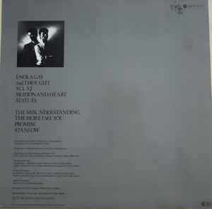 Image of Back Cover of LP - VG/VG+ - ORCHESTRAL MANOEUVRES IN THE DARK, Organisation (Dindisc; 202 971, Netherlands 1982 Reissue, STEMRA on right of label), Edge Wear,  - 3446056S