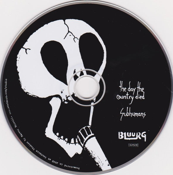 Image of Label Cover of CD - EX/VG+ - SUBHUMANS, The Day The Country Died (Bluurg Records; XLP1CD, UK 2008 Reissue, Digipak, Booklet, Poster), ,  - 3416112C
