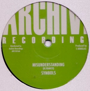 Image of Front Cover of 12" - /EX - SYMBOLS, Misunderstanding (Archive Recordings; AR12-016, UK 2014 Reissue), ,  - 3416155C