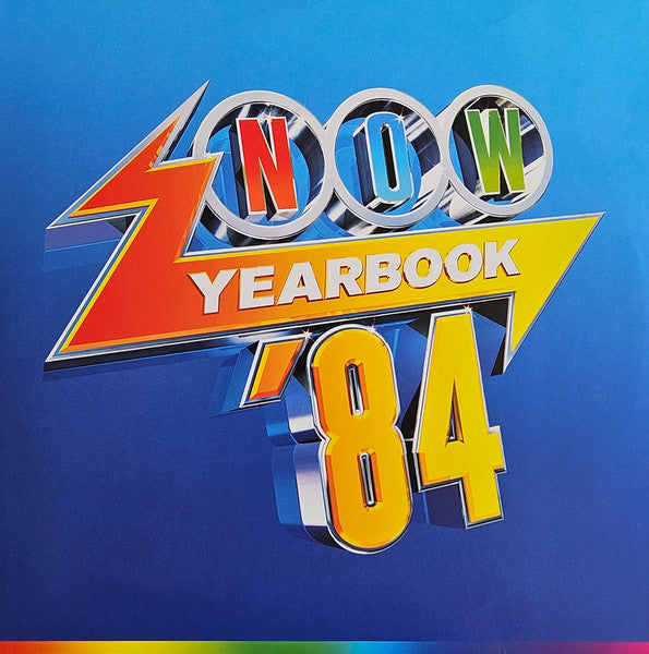 Image of Front Cover of 3xLP - VG/VG+ - VARIOUS, Now Yearbook '84 (Sony Music; LPYBNOW84, UK 2021, Black Inners, Blue Vinyl), Creasing, indents on sleeve, small stain on front, faint ring wear.,  - 3446125S