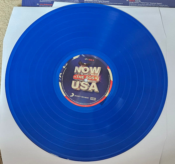 Image of Label Cover of 3xLP - VG+/EX - VARIOUS, Now The 80s USA (Huge Hits From The Charts Of Eighties America) (Sony Music; LPNNNOW143, UK 2023, Red, White & Blue Vinyl), ,  - 3446142S