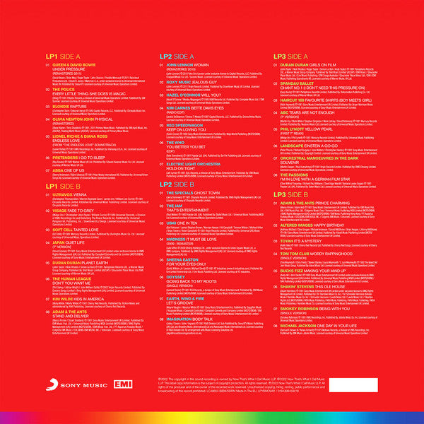 Image of Back Cover of 3xLP - VG+/VG - VARIOUS, Now Yearbook '81 (Sony Music; LPYBNOW81, UK 2022, Black Inners, Red Vinyl), Strong VG, hairlines. Corner bump, creasing and indents.,  - 3446143S