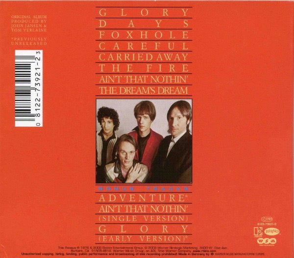 Image of Back Cover of CD - VG+/VG+ - TELEVISION, Adventure (Elektra; 8122-73921-2, Europe 2003 Reissue, Gatefold Card Sleeve, Booklet), ,  - 3416190C