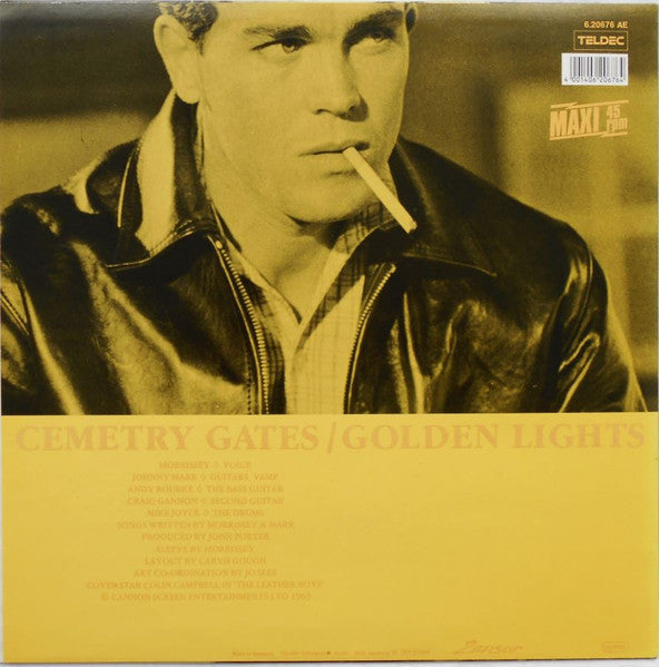 Image of Back Cover of 12" - G/VG - THE SMITHS, Ask (Zensor; 6.20676, Germany 1986, Picture Sleeve, Clear Vinyl), Sleeve is water damaged and torn bottom rear where its stuck to another record. Fine light marks.,  - 3416434C