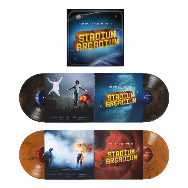 Image of Front Cover of 4xLP - NEW/NEW - RED HOT CHILI PEPPERS, Stadium Arcadium (20th Anniversary) (Warner; , UK 2026 Reissue,  Indie Exclusive 140g Brown Smoke & Orange Smoke Vinyl), , "The Red Hot Chili Peppers' ""Stadium Arcadium"" is their 9th studio album and one of the band's most successful - 9411128C