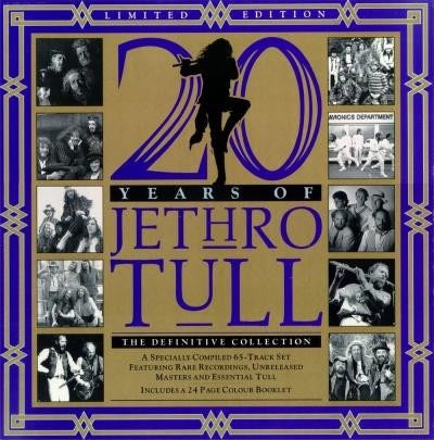 Image of Front Cover of 3xCD - VG/VG - JETHRO TULL, 20 Years Of Jethro Tull - The Definitive Collection (Chrysalis; V3K 41653, US 1988, Box Set, Booklet), Box has a small stain & some wear.,  - 3416219C
