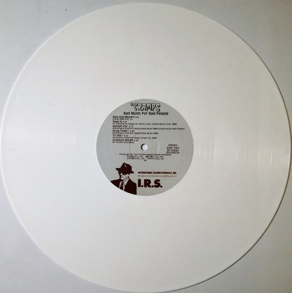 Image of Label Cover of LP - VG/VG+ - THE CRAMPS, Bad Music For Bad People (I.R.S. Records; SP 70042, US 2010 Reissue, White Vinyl, Unofficial Release), ,  - 3416270C