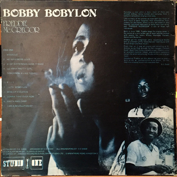 Image of Back Cover of LP - VG+/VG+ - FREDDIE MCGREGOR, Bobby Bobylon (Studio One; , Jamaica 1980s Reissue), ,  - 3426064E