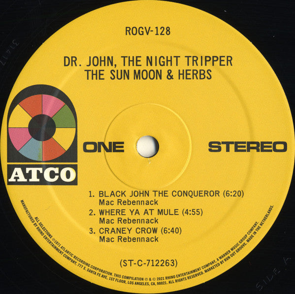 Image of Label Cover of 3xLP - EX/EX - DR. JOHN, THE NIGHT TRIPPER, The Sun Moon & Herbs (ATCO Records ; 081227891992, Worldwide 2021 Reissue, Triple Gatefold, Record Store Day, Deluxe Edition, Limited Edition, Remastered), ,  - 3426080E